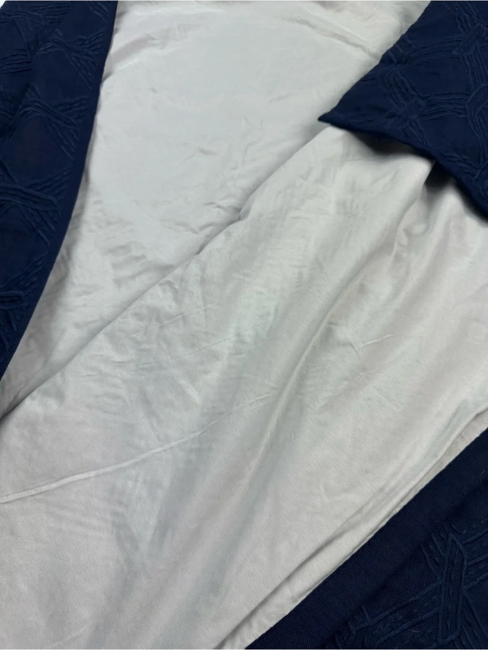 Everhome Embroidered Diamondweave Blue Blackout Curtain 50 x 95 inches
